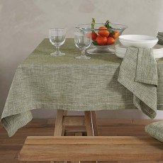 Walton & Co Chambray Olive Tablecloth Walton & Co Chambray Olive Tablecloth