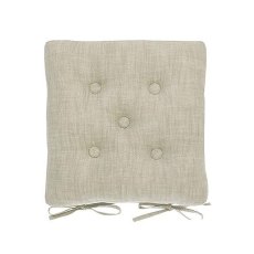Walton & Co Chambray Natural Seat Pad and Ties