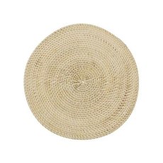Walton & Co Circular White Rattan Placemat Walton & Co Circular White Rattan Placemat