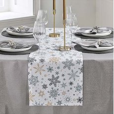 Walton & Co Snowflake Print Table Runner Walton & Co Snowflake Print Table Runner
