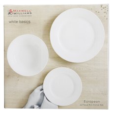 Maxwell & Williams White Basics Rim 12 Piece Dinner Set
