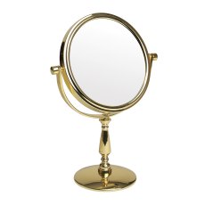 Gold Round 5x Magnifying Mirror