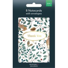 Hares and Berries Pack of 8 Thank You Notecards Hares and Berries Pack of 8 Thank You Notecards