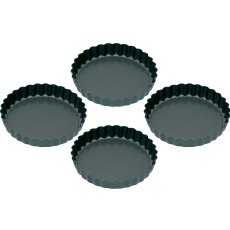 Kitchencraft Set of 4 Mini Fluted Flan Tins Kitchencraft Set of 4 Mini Fluted Flan Tins