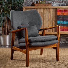 Benny Accent Chair in Dark Grey