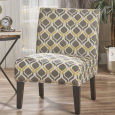 Ivy Accent Chair in Yellow and Grey Ivy Accent Chair in Yellow and Grey