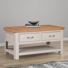 Gloucester Painted Coffee Table with 2 Drawers