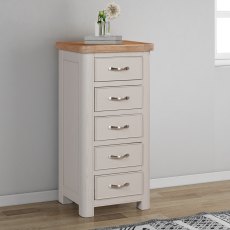 Gloucester Painted Tall 5 Drawer Chest Gloucester Painted Tall 5 Drawer Chest