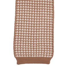 Zelly Camel Knitted Hearts Scarf Zelly Camel Knitted Hearts Scarf