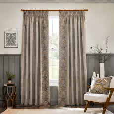 Morris & Co Strawberry Thief Biscuit Embroidered Pencil Pleat Curtains