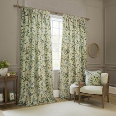 Sanderson Porcelain Garden Sage Pencil Pleat Curtains