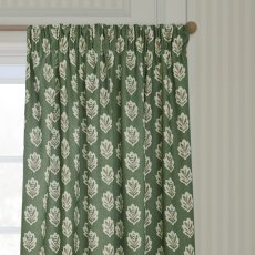 Sanderson Sessile Leaf Green Pencil Pleat Curtains