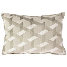 Paoletti Delano Ivory and Taupe Velvet Jacquard Cushion Paoletti Delano Ivory and Taupe Velvet Jacquard Cushion