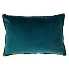 Paoletti Delano Teal and Gold Velvet Jacquard Cushion