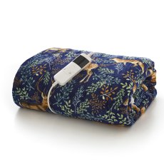 Deyongs Fox and Deer Heated Throw Navy Deyongs Fox and Deer Heated Throw Navy