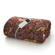 Deyongs Fox and Deer Heated Throw Mulberry Deyongs Fox and Deer Heated Throw Mulberry