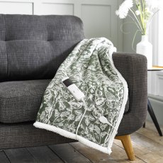 Deyongs Secret Garden Heated Throw Green Deyongs Secret Garden Heated Throw Green