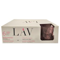 LAV Coloured Set of 6 Whiskey Tumbler