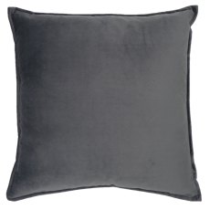 Norfolk & Co Velvet Sandhurst Cushion Steel