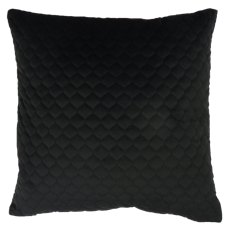 Norfolk & Co Epsom Black Quilted Velvet Cushion Norfolk & Co Epsom Black Quilted Velvet Cushion
