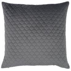 Norfolk & Co Epsom Steel Quilted Velvet Cushion