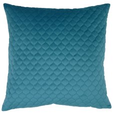 Norfolk & Co Epsom Teal Quilted Velvet Cushion