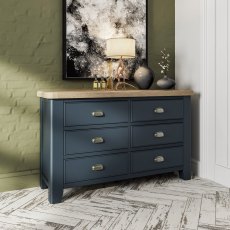 Heritage Editions Blue 6 Drawer Chest Heritage Editions Blue 6 Drawer Chest