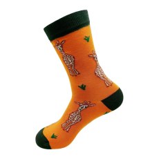 Eco Chic Orange Giraffes Eco-Friendly Bamboo Socks Eco Chic Orange Giraffes Eco-Friendly Bamboo Socks