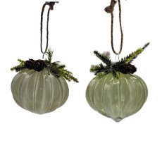 Kaemingk Pinecone Glass Bauble