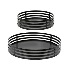 Kaemingk Round black trays Kaemingk Round black trays
