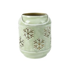 Kaemingk Green Lantern iron enamel snow cut-out Kaemingk Green Lantern iron enamel snow cut-out
