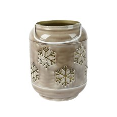 Kaemingk Grey Lantern iron enamel snow cut-out