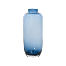 Kaemingk Vase glass solid colour blue