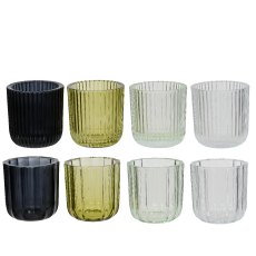 Kaemingk Hurricane glass vase ripple relief Kaemingk Hurricane glass vase ripple relief