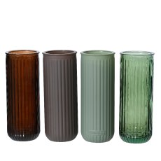 Kaemingk Vase recycled glass frosted 4 Assorted Kaemingk Vase recycled glass frosted 4 Assorted