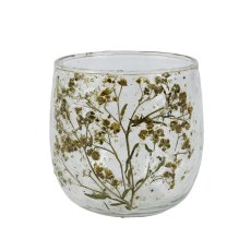 Kaemingk Tealightholder glass twig pattern Kaemingk Tealightholder glass twig pattern