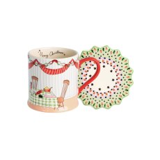 Cath Kidston Christmas Table Mug and Coaster Set Cath Kidston Christmas Table Mug and Coaster Set