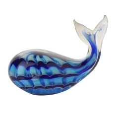 Widdop Objets d'art Glass Figurine Blue Whale Widdop Objets d'art Glass Figurine Blue Whale