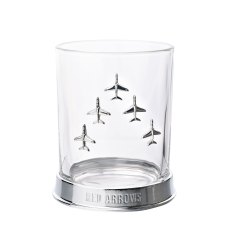Widdop RAF Glass & Metal Whiskey Tumbler Red Arrows Widdop RAF Glass & Metal Whiskey Tumbler Red Arrows