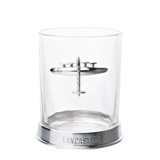 Widdop RAF Glass & Metal Whiskey Tumbler Lancaster Widdop RAF Glass & Metal Whiskey Tumbler Lancaster