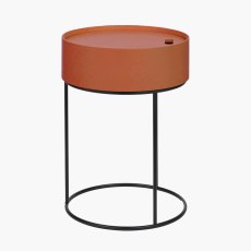 Pacific Hugo Tobacco Wood Veneer Black Metal Storage Table Pacific Hugo Tobacco Wood Veneer Black Metal Storage Table