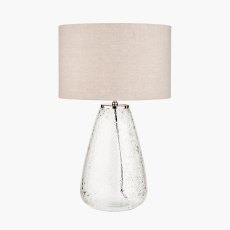 Pacific Elysia Bubble Glass and Silver Metal Table Lamp