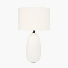 Pacific Erika White Vintage Textured Ceramic Table Lamp