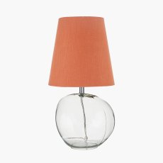 Pacific Hallie Clear Glass and Terracotta Shade Table Lamp Pacific Hallie Clear Glass and Terracotta Shade Table Lamp