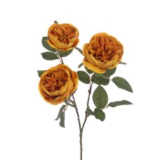 Floralsilk Eco Cabbage Rose Spray Orange