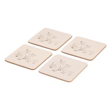 Woodbury Lane 4 Set of Animals Cork Coasters Woodbury Lane 4 Set of Animals Cork Coasters