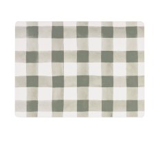 Woodbury Lane 4 Set of Gingham Green Cork Placemats