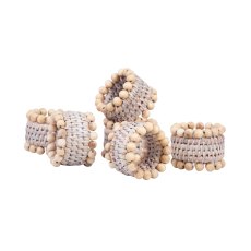 Lows Artisan Weave Set of 6 Napkin Rings with Beads Lows Artisan Weave Set of 6 Napkin Rings with Beads