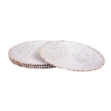 Lows Artisan Weave Round Placemats with Beads