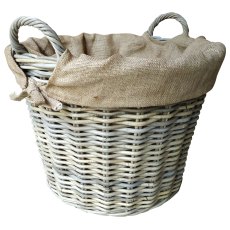 Lows Round Basket Ear Handles & Jute Liner Lows Round Basket Ear Handles & Jute Liner